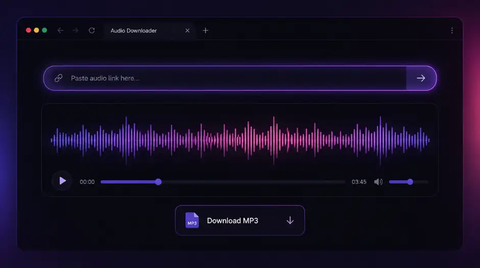 YouTube to MP3 converter &mdash; paste a video link and download the audio file